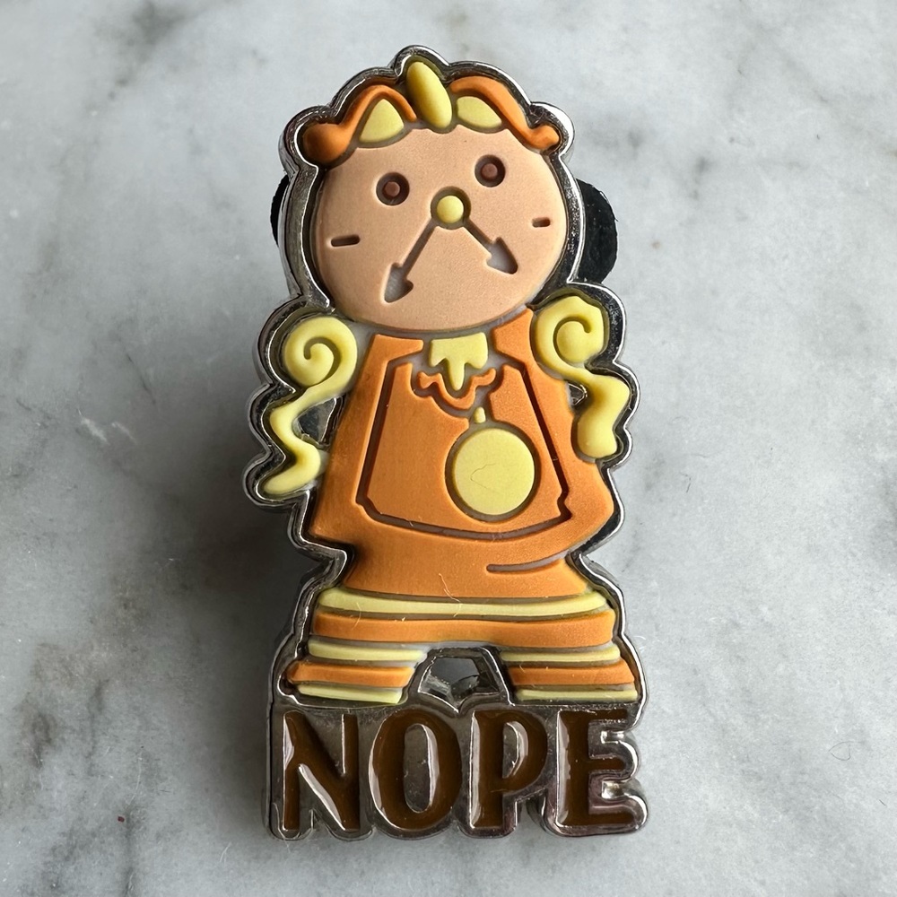 Cogsworth NOPE Beauty and the Beast Disney pin
